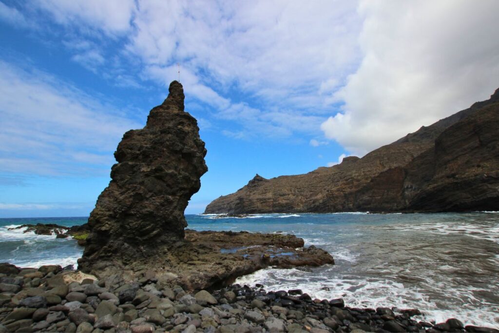 Playa de la Caleta en la Isla de la Gomera, Islas Canarias.