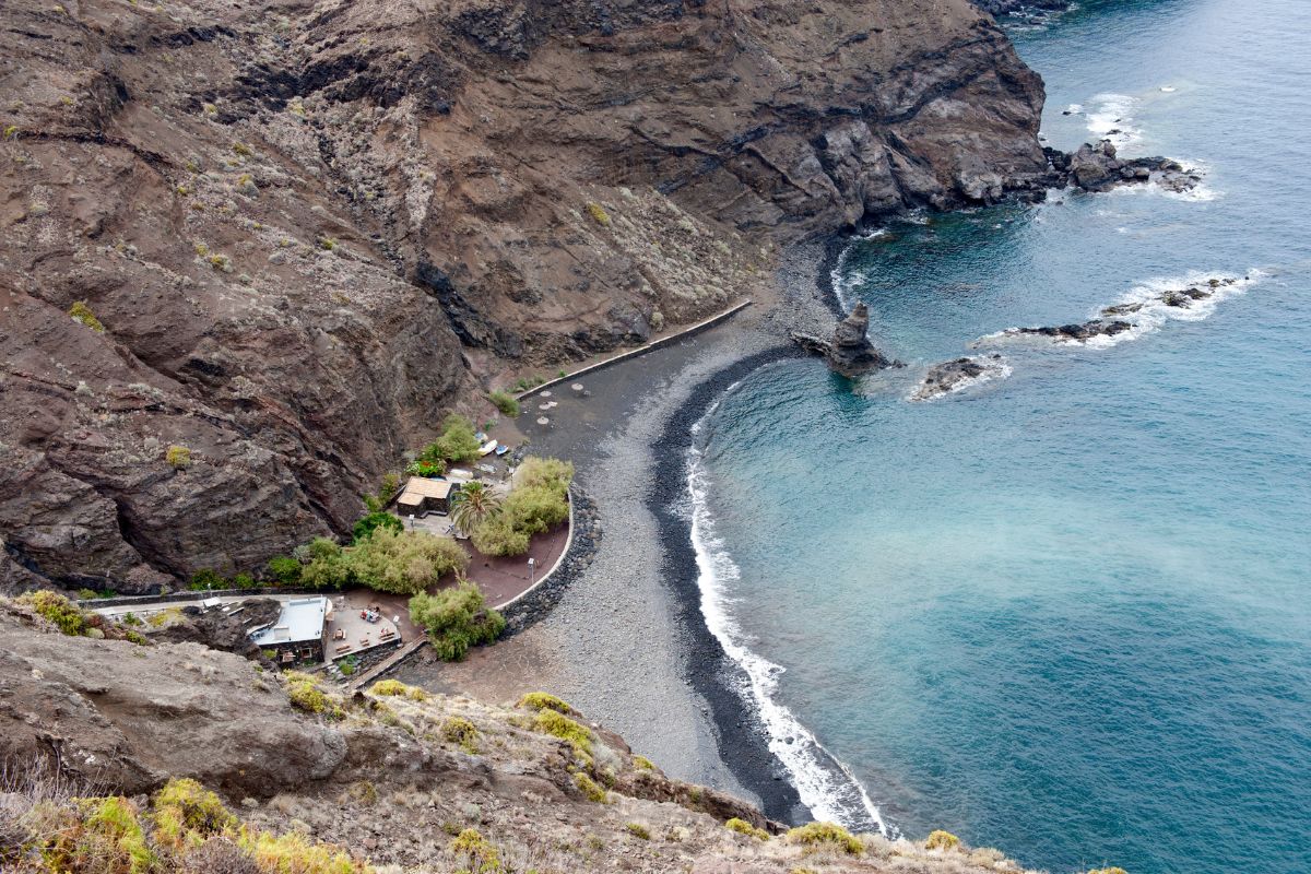 Playa de La Caleta en el Valle de Hermigua en La Gomera, Islas Canarias